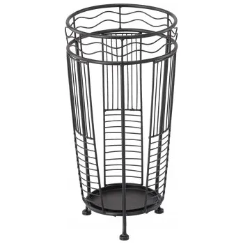 Stojan na deštník Stojan na deštníky kovový Chomik Gdów černý