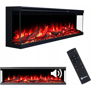 Krb k zabudování Aflamo černý s funkcí topení 1500 W 180 cm