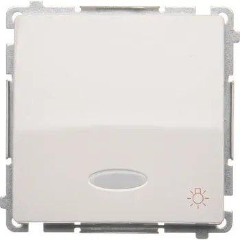 vypínač Tlačítko zapínací, s piktogramem “světlo”, s orientačním LED podsvětlením,, Simon Basic BMS1L.01/11