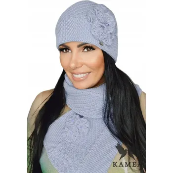 Dámské oblečení Kamea set čepice a šála, univerzální velikost, fialová