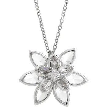 Náhrdelník JSB bijoux s.r.o. Náhrdelník z bižuterní slitiny květ z navet Swarovski Crysrtal