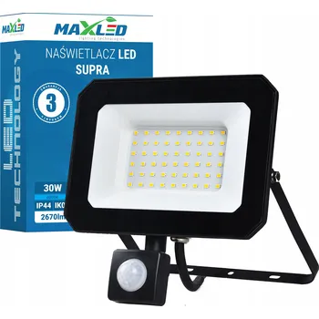 LED reflektor SLIM 30W s pohybovým senzorem a senzorem soumraku, halogenová lampa, IP65