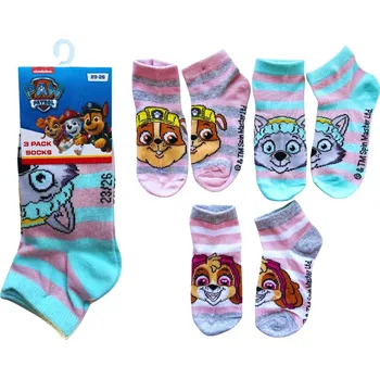 SADA 3 KS PONOŽKY TLAPKOVÁ PATROLA FUK S25 60915 - 304 girl Velikost: 27-30