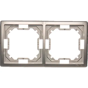 vypínač Rámeček 2 násobný, Simon Basic Standard BMR2/29, saténová