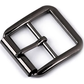 Kovová spona / opasková přezka, průvlek 25 mm, barva 3 nikl černý