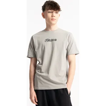 Chlapecké tričko Reporter Young | Chlapecké světlé šedé tričko REGULAR s potiskem „FLAME“ - Barva ŠEDÁ, Velikost 170 253-0440B-07-125-1