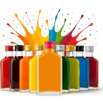 Láhev 50x LÁHEV PLACATKA LAURA 50ML + ŠROUBOVACÍ VÍČKO na LIKÉR SIRUP DÁREK