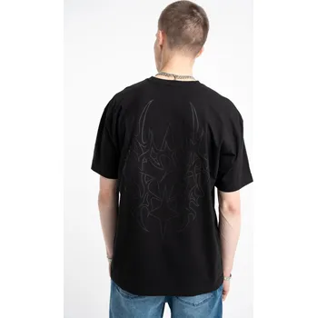 Chlapecké tričko Reporter Young | Chlapecké černé tričko LOOSE s potiskem tribal motivu na zádech - Barva ČERNÁ, Velikost 164 253-0440B-40-100-1