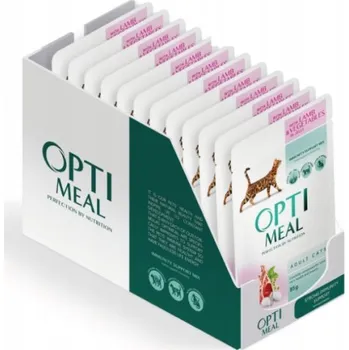 Krmivo pro kočku OPTIMEAL mokré krmivo pro kočky s jehněčím masem se zeleninou 85 g