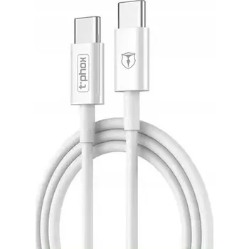 Datový kabel Kabel T-phox USB-C - USB-C 1 m bílý