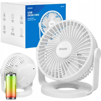 Domácí ventilátor Stolní ventilátor Savio AD-01 bílý