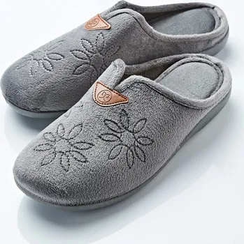 Dámské pantofle 3Pagen Pantofle Květina šedá 40
