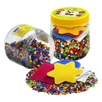 Dětské navlékací korálky Hama Zažehlovací korálky a podložky v plastovém boxu