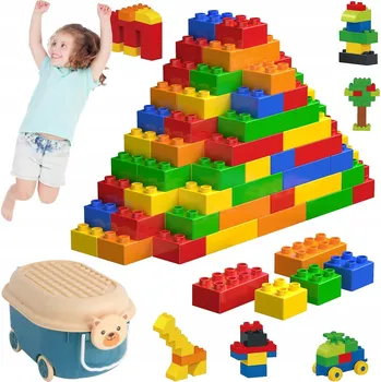 ostatní stavebnice Klasické barevné plastové stavebnice stavebnice kreativní 73 dílků