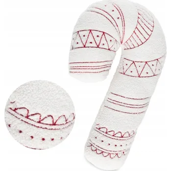 Polštář POLŠTÁŘ LÍZÁTKO TYČ 27x46 VÁNOČNÍ DEKORACE NA VÁNOCE