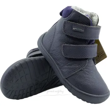 Dívčí zimní obuv Zimní barefoot dětská obuv Protetika Beka purple - vel. 33