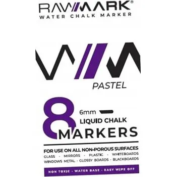 Dekorativní křídový popisovač, smazatelný, vícebarevný Rawmark 8 ks