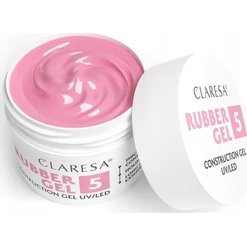Lak na nehty Claresa RUBBER GEL gel pro modeláž a prodlužování nehtů builder 5 12g