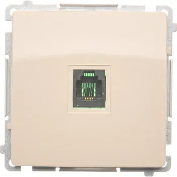 Elektrická zásuvka Zásuvka telefonní 1 násobná RJ11, Simon Basic BMTU.01/12, béžová