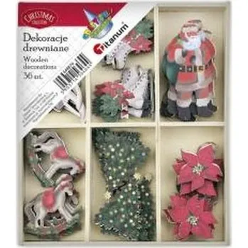 Set školních potřeb Drewniane dekoracje w drewnianym pudełku 96x110mm