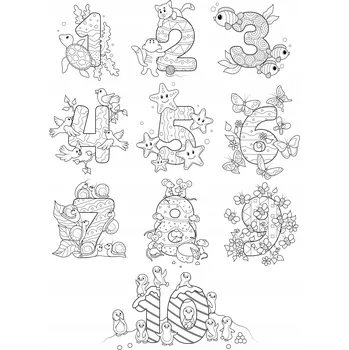 omalovánky Velká Omalovánka pro děti Montessori Čísla Výuka Počítání Obrázky XL