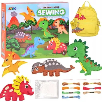 kreativní sada Sada na šití Dinosauři Udělej si sám – Svět dinosaurů z plsti ZA5361