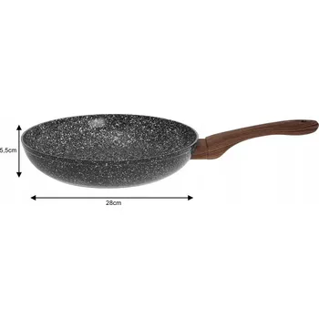 Pánev Tradiční pánev Kinghoff Granit Wood 28 cm granitová