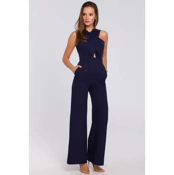 Dámské spodní prádlo K029 Kombinéza s překříženým vrškem, inkoustová modř, S