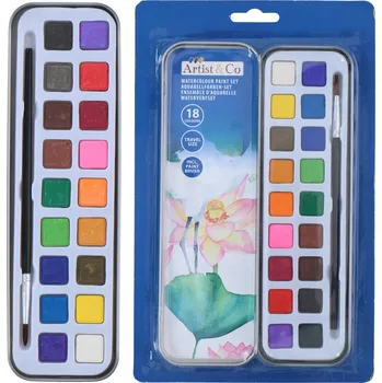 Vodová barva Akvarelové barvy Artico 18 ks