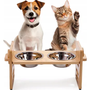 Miska pro psa Sada dvou kovových misek Jumi stříbrná 1 l