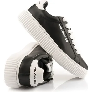 Dámská obuv TENISKY KARL LAGERFELD JEANS KAPRIKA LONG LOGO LACE BLACK LTHR