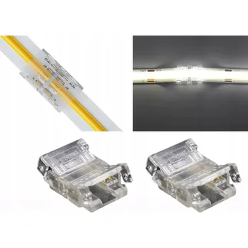 LED osvětlení 2x Spojka pro LED COB CCT multiwhite pásky IP20 10mm, přímý konektor na 3 PIN