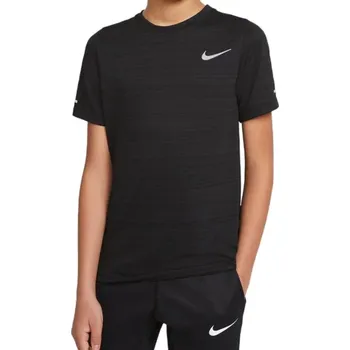 Pánské tričko Chlapecká trička Nike Dri-Fit SS Miler Top - black (S)