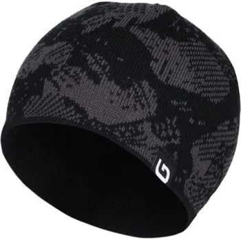 Čepice Chlapecká pletená čepice Lewro DIGGER 4/7 Tmavě šedá, Černá, Bílá