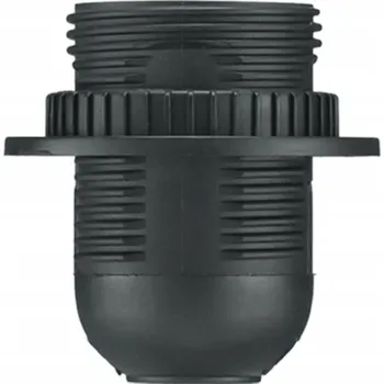 Objímka na žárovku Termoplastická objímka s límcem Pawbol D.3006 E27 černá