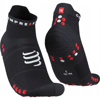 Pánské ponožky Ponožky Compressport Pro Racing Socks v4.0 Run Low Černé vel. 42-44