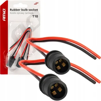 Autožárovka Patice žárovky W5W W3W T10 s kabelem AMIO-03048