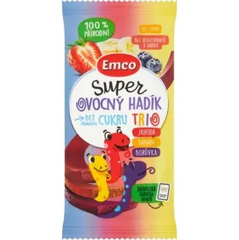 Emco Super ovocný hadík trio jahoda banán borůvka 20 g