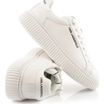 Dámské tenisky TENISKY KARL LAGERFELD JEANS KAPRIKA LONG LOGO LACE WHITE LTHR MONO