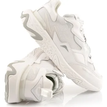 Dámské tenisky TENISKY KARL LAGERFELD BLAZE STRIKE LACE MIX WHITE LTHR & TEXT W/SILVER