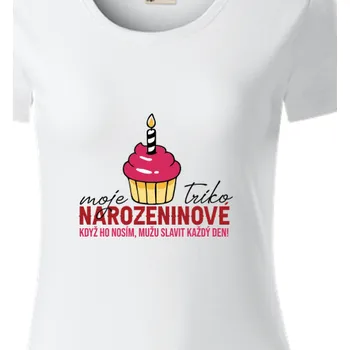 Dámské tričko Organická trička K narozeninám | Narozeninové organické triko Dort
