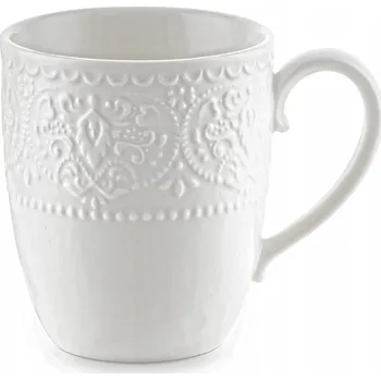 Porcelánový hrnek 340 ml bílý na kávu a čaj Tudor England