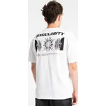 Reporter Young | Chlapecké bílé tričko LOOSE s potiskem „SINGULARITY“ na zádech - Barva BÍLÁ, Velikost 176 253-0440B-71-200-1