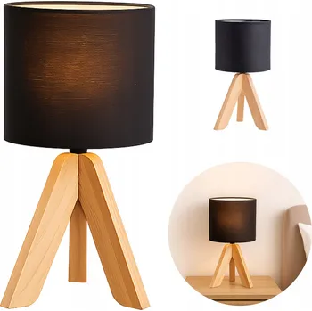 Lampička ELEGANTNÍ MODERNÍ NOČNÍ LAMPA S KABELEM, ČERNÁ