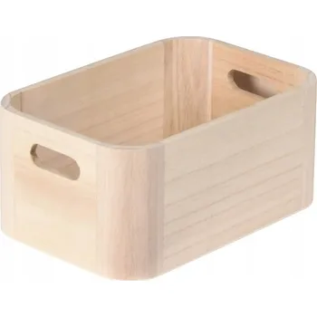 Vrták Úložná krabice WoodyBox S - světlé dřevo ( 24×16,5×10,5 cm )
