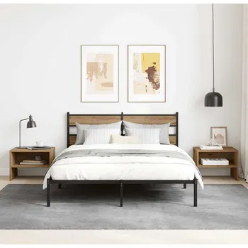 Noční stolek vidaXL Noční skříňka dub artisan 40 x 40 x 30 cm Kompozitní dřevo [875005]