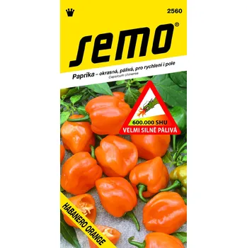 Zahrada Semo Paprika - Habanero orange, okrasná, pálivá