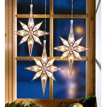 Vánoční dekorace 3Pagen LED hvězda 27 x 19 x 2 cm.