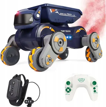 autíčko DÁLKOVĚ OVLÁDANÉ KASKADÉRSKÉ AUTO S OVLADAČEM GEST A SVĚTELNÝMI EFEKTY