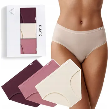 Kalhotky Kalhotky kalhotky ATLANTIC Maxi Classic s vysokým pasem, 3 páry - XXL